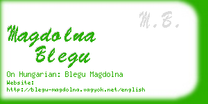 magdolna blegu business card